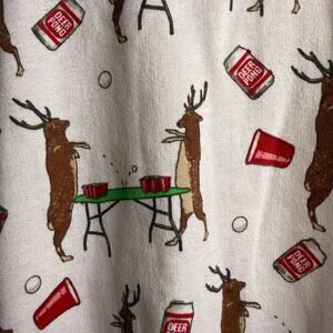 Spencer's Deer Pong Ugly Christmas Sweatshirt, Novelty Funny Holiday, Unisex 2XL